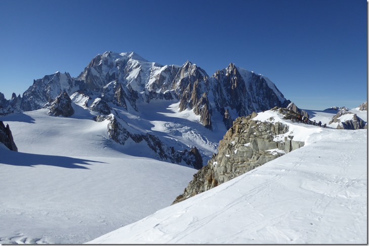 Pointe 3516m et le Mont Blanc