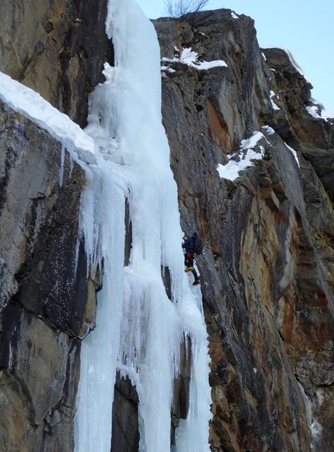 Cascade de glace à Cogne Patri