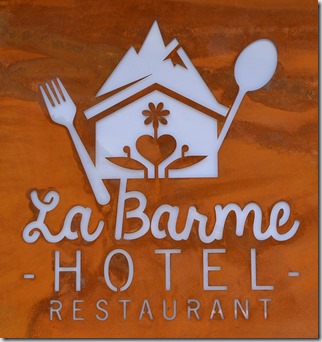 Panneau Hôtel La Barme
