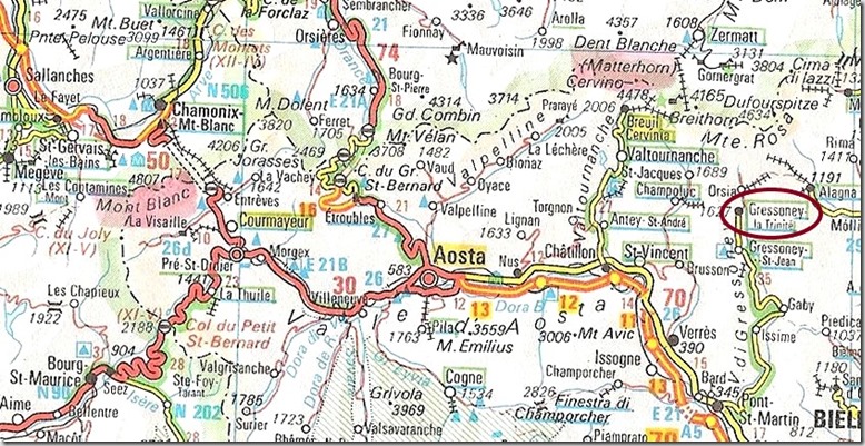 Carte Vallée d'Aoste